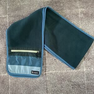 Women's Cotopaxi River Bed Blue Green Zipper Pocket Teca Fleece Scarf 67" X 9"